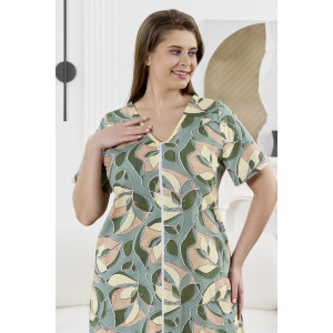 Халат женский "Нора" кулирка (р-ры: 48-62) светло-зеленый