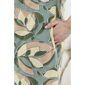 Халат женский "Нора" кулирка (р-ры: 48-62) светло-зеленый