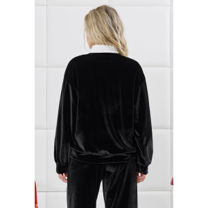 Костюм двойка женский "Нуар" велюр стрейч бархат (р-ры: 44-54) черный