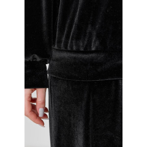 Костюм двойка женский "Нуар" велюр стрейч бархат (р-ры: 44-54) черный