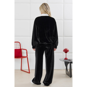 Костюм двойка женский "Нуар" велюр стрейч бархат (р-ры: 44-54) черный