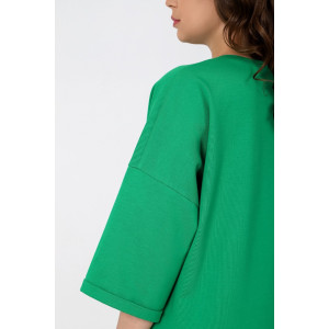 Костюм двойка женский "Рейв-3" футер 2-х нитка с лайкрой (р-ры: 46-58) зеленый