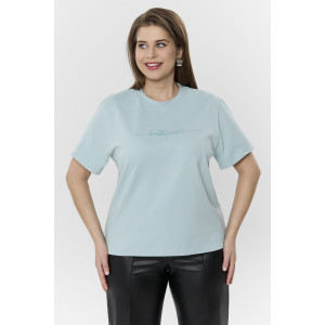 Футболка женская "Дельта" кулирка с лайкрой (р-ры: 46-60) ментоловый