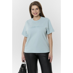 Футболка женская "Дельта" кулирка с лайкрой (р-ры: 46-60) ментоловый