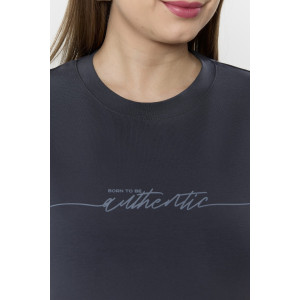 Футболка женская "Дельта" кулирка с лайкрой (р-ры: 46-60) антрацит