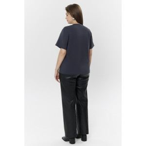 Футболка женская "Дельта" кулирка с лайкрой (р-ры: 46-60) антрацит