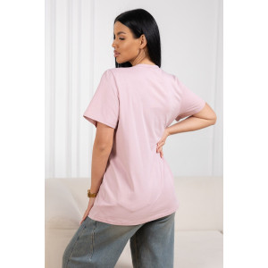 Футболка женская 1905/7 кулирка с лайкрой (р-ры: 48-62) пудровый