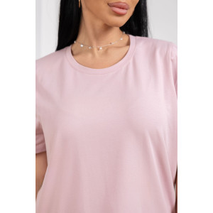 Футболка женская 1905/7 кулирка с лайкрой (р-ры: 48-62) пудровый