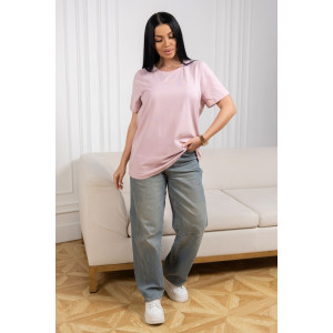 Футболка женская 1905/7 кулирка с лайкрой (р-ры: 48-62) пудровый