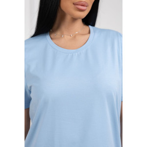 Футболка женская 1905/6 кулирка с лайкрой (р-ры: 48-62) голубой