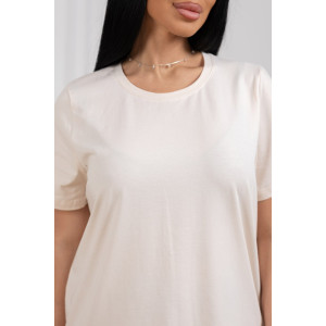 Футболка женская 1905/4 кулирка с лайкрой (р-ры: 48-62) молочный