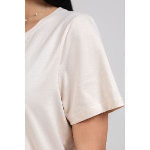 Футболка женская 1905/4 кулирка с лайкрой (р-ры: 48-62) молочный