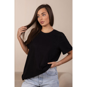 Футболка женская 1905/1 кулирка с лайкрой (р-ры: 48-62) черный