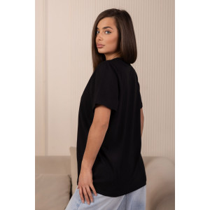 Футболка женская 1905/1 кулирка с лайкрой (р-ры: 48-62) черный