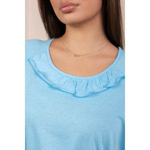 Сорочка женская 2163 кулирка (р-ры: 48-62) голубой