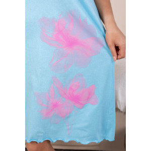 Сорочка женская 2163 кулирка (р-ры: 48-62) голубой