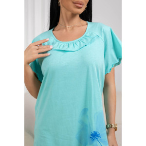 Сорочка женская 2163/2 кулирка (р-ры: 48-62) бирюза