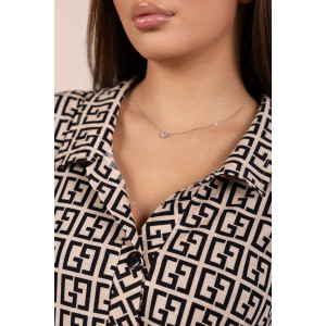 Халат женский 2009/5 кулирка (р-ры: 48-58) бежевый-черный