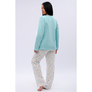 Пижама женская "Виктория" футер 2-х нитка с начёсом (р-ры: 44-54)