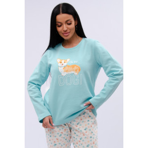 Пижама женская "Виктория" футер 2-х нитка с начёсом (р-ры: 44-54)