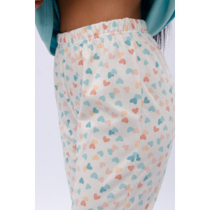 Пижама женская "Виктория" футер 2-х нитка с начёсом (р-ры: 44-54)