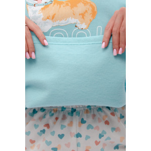 Пижама женская "Виктория" футер 2-х нитка с начёсом (р-ры: 44-54)