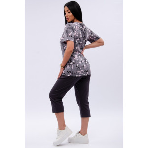 Костюм двойка женский "Азалия" кулирка (р-ры: 48-60) серый