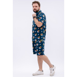 Костюм двойка мужской "Бриони 2" кулирка (р-ры: 48-58) банан на синем