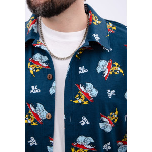 Костюм двойка мужской "Бриони 2" кулирка (р-ры: 48-58) банан на синем