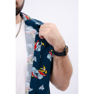 Костюм двойка мужской "Бриони 2" кулирка (р-ры: 48-58) банан на синем