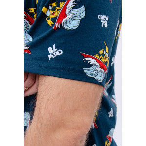 Костюм двойка мужской "Бриони 2" кулирка (р-ры: 48-58) банан на синем