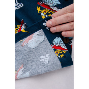 Костюм двойка мужской "Бриони 2" кулирка (р-ры: 48-58) банан на синем