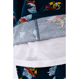 Костюм двойка мужской "Бриони 2" кулирка (р-ры: 48-58) банан на синем