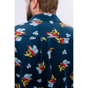 Костюм двойка мужской "Бриони 2" кулирка (р-ры: 48-58) банан на синем