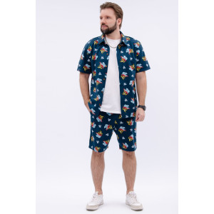 Костюм двойка мужской "Бриони 2" кулирка (р-ры: 48-58) банан на синем