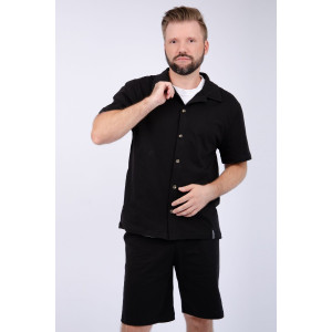 Костюм двойка мужской "Бриони" кулирка (р-ры: 48-58) черный