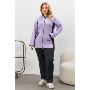 Костюм двойка женский №2146/2 футер 2-х нитка (р-ры: 48-58) сиреневый