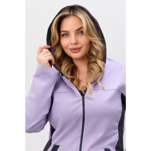 Костюм двойка женский №2146/2 футер 2-х нитка (р-ры: 48-58) сиреневый