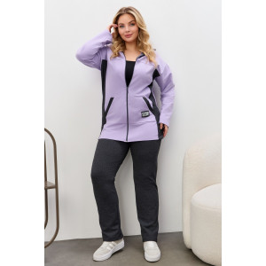 Костюм двойка женский №2146/2 футер 2-х нитка (р-ры: 48-58) сиреневый