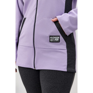 Костюм двойка женский №2146/2 футер 2-х нитка (р-ры: 48-58) сиреневый