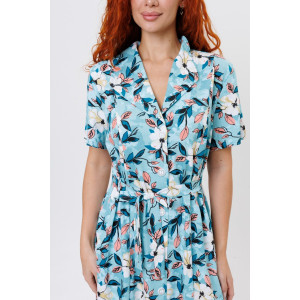 Халат женский №2128/2 кулирка (р-ры: 52-62) голубой