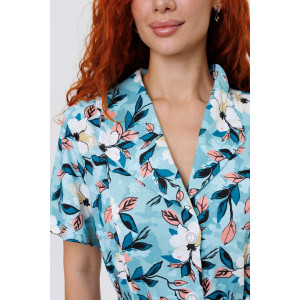 Халат женский №2128/2 кулирка (р-ры: 52-62) голубой