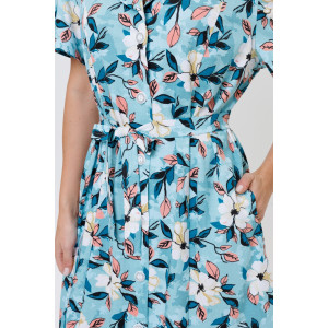 Халат женский №2128/2 кулирка (р-ры: 52-62) голубой