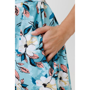 Халат женский №2128/2 кулирка (р-ры: 52-62) голубой