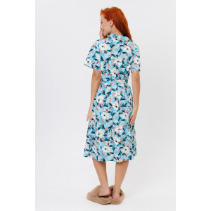 Халат женский №2128/2 кулирка (р-ры: 52-62) голубой