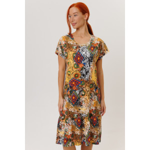 Туника женская №2166/2 кулирка (р-ры: 48-58) желтый