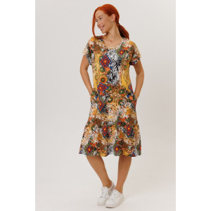 Туника женская №2166/2 кулирка (р-ры: 48-58) желтый