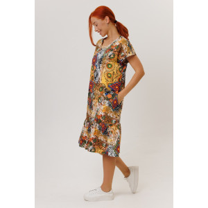 Туника женская №2166/2 кулирка (р-ры: 48-58) желтый