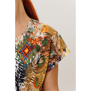 Туника женская №2166/2 кулирка (р-ры: 48-58) желтый