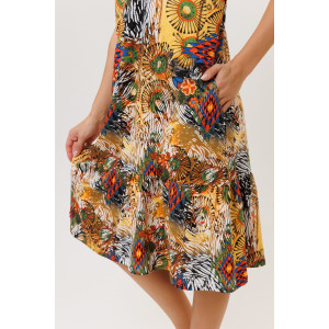 Туника женская №2166/2 кулирка (р-ры: 48-58) желтый